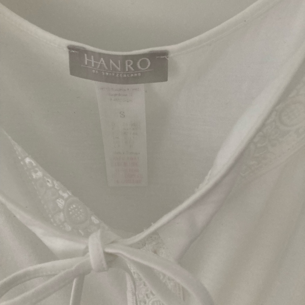 Hanro White Chemise Elegant Nightgown - Picture 5 of 5